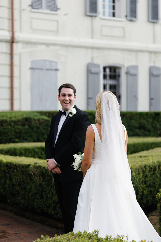 Old Ursuline New Orleans Wedding first look