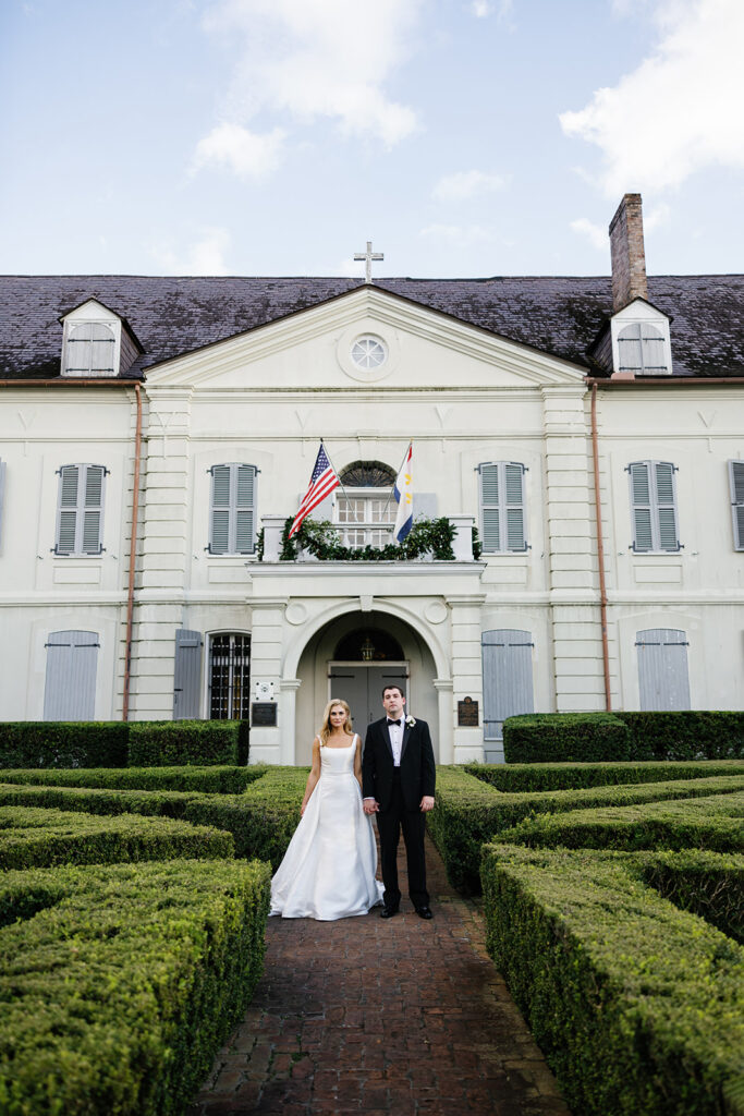 Old Ursuline New Orleans Wedding first look