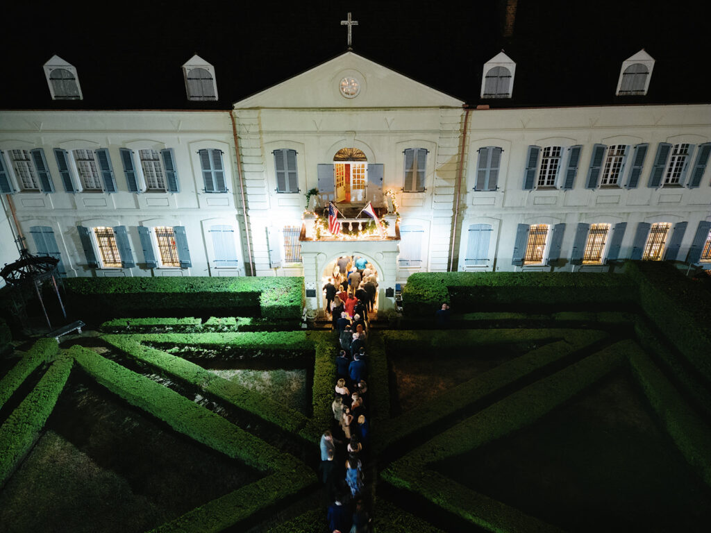 Old Ursuline New Orleans Wedding drone photography