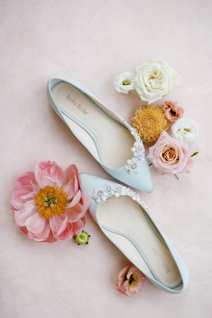 Blue wedding shoes Bella Belle