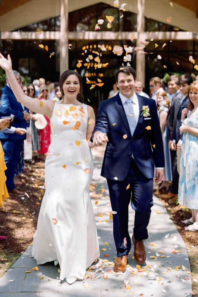 The Reed House at Live Oaks, Jackson Mississippi Wedding petal exit