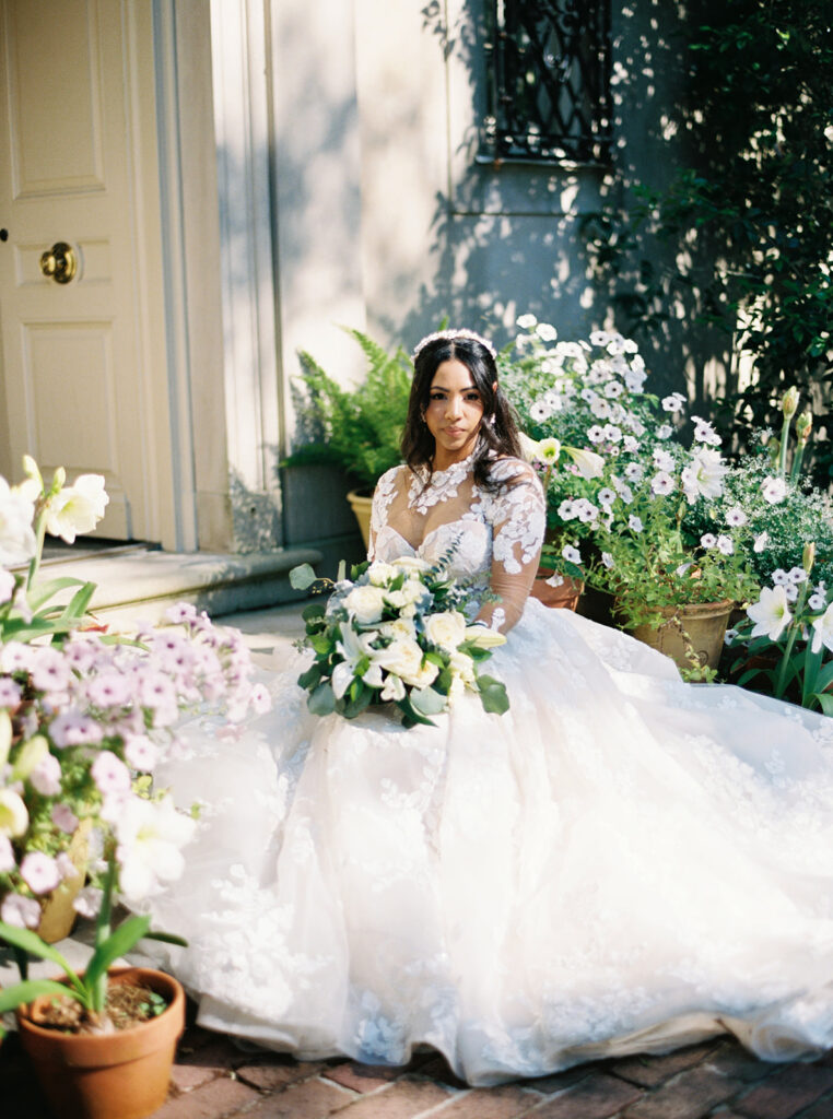 New Orleans wedding film photographer portraits Longue Vue 