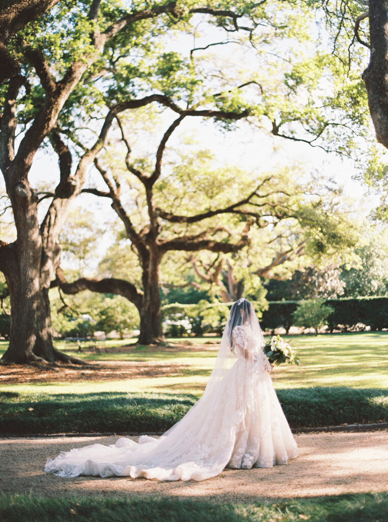 New Orleans wedding film photographer portraits Longue Vue 