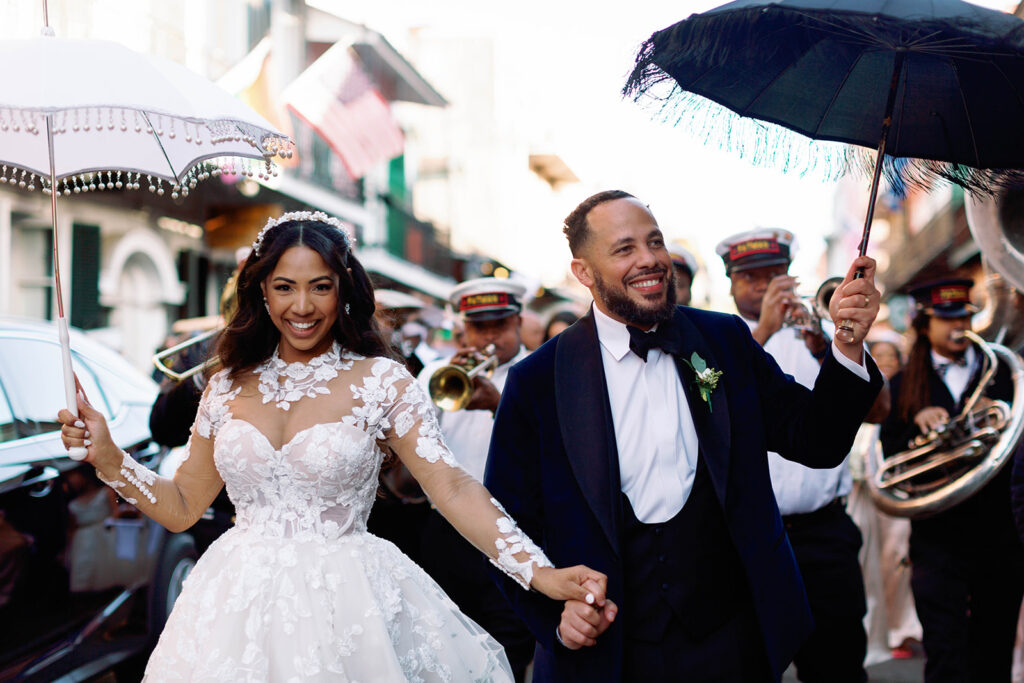 New Orleans wedding film photographer second line