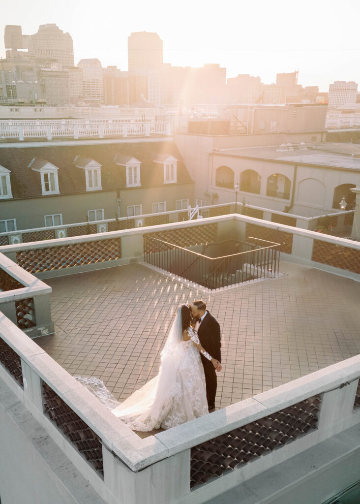 New Orleans wedding film photographer omni royal french quarter portraits