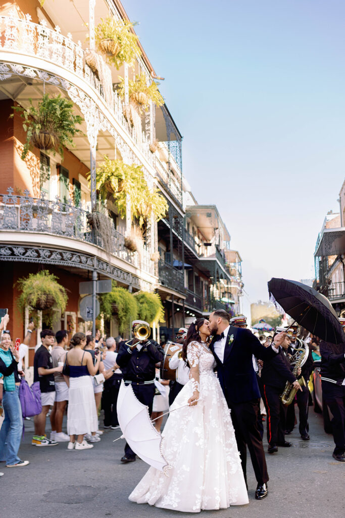 New Orleans wedding film photographer second line