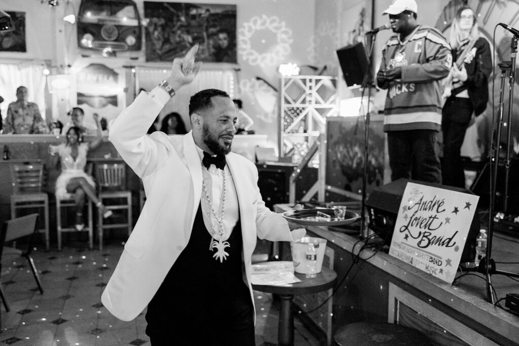 New Orleans wedding film photographer afterparty frenchmen