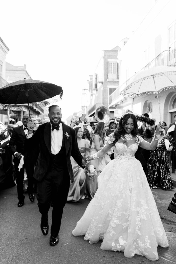 New Orleans wedding film photographer second line